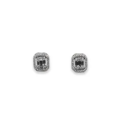 Pendientes Oro Blanco y Diamantes