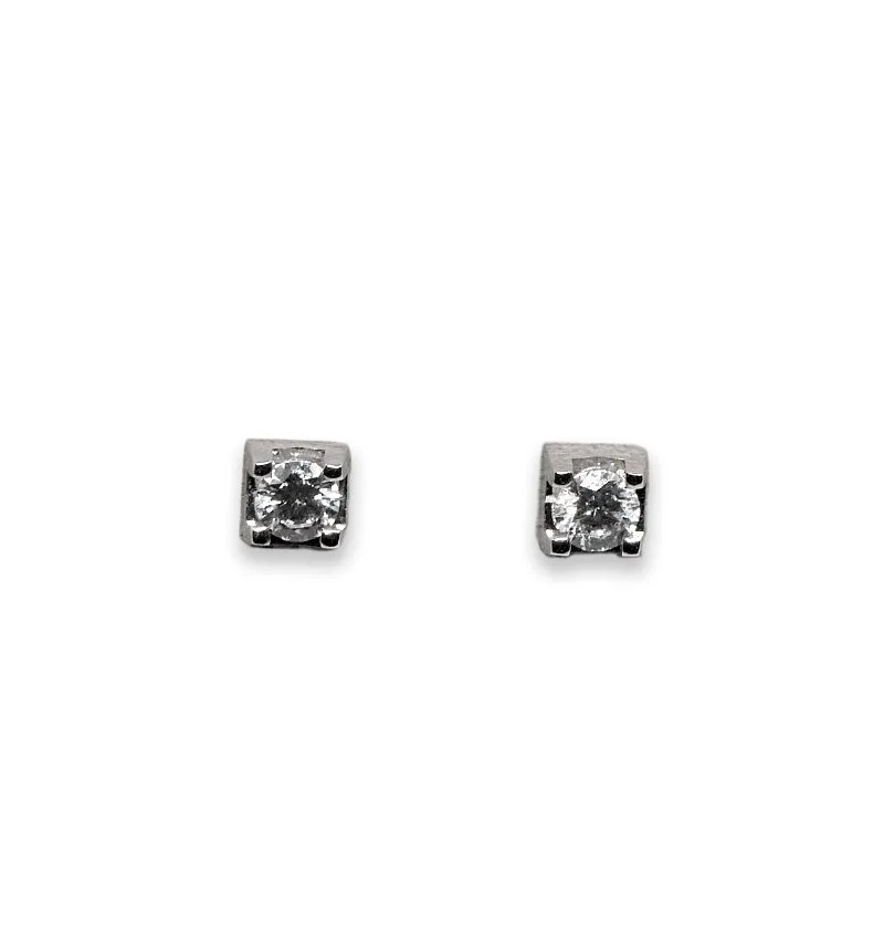 Pendiente Oro Blanco Diamante