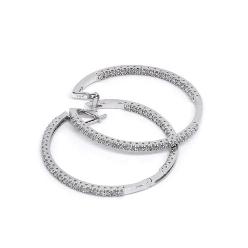 Criollas en Oro Blanco con Diamantes