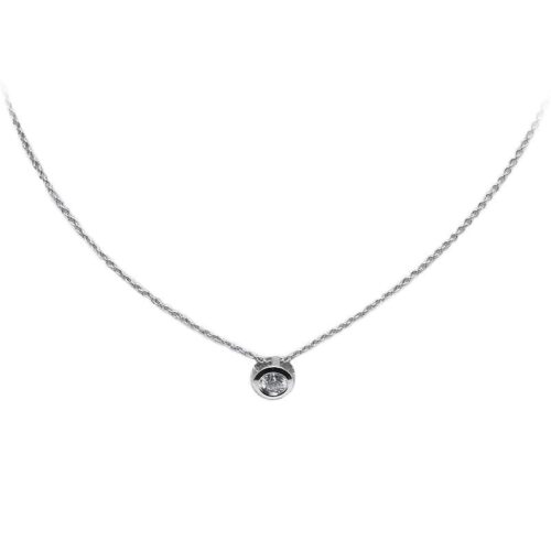 Gargantilla Oro Blanco y Diamante