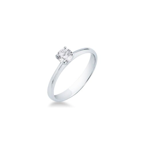Solitario Oro Blanco con brillante 0.50ct