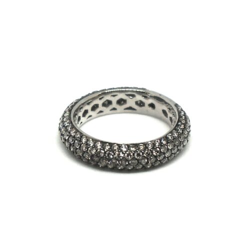 Sortija Bombe Oro Blanco y Brillante