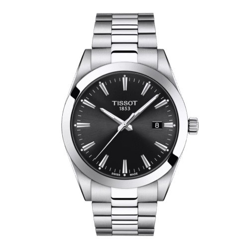 Reloj Tissot Gentleman Para Hombre En Acero Con Esfera Negra
