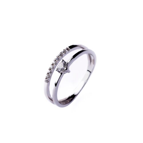 Anillo Oro 18kt con Circonitas