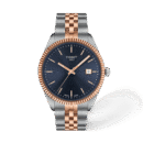 Tissot Ballade · Esfera azul · correa gris, oro rosa 5n — packshot oficial Tissot