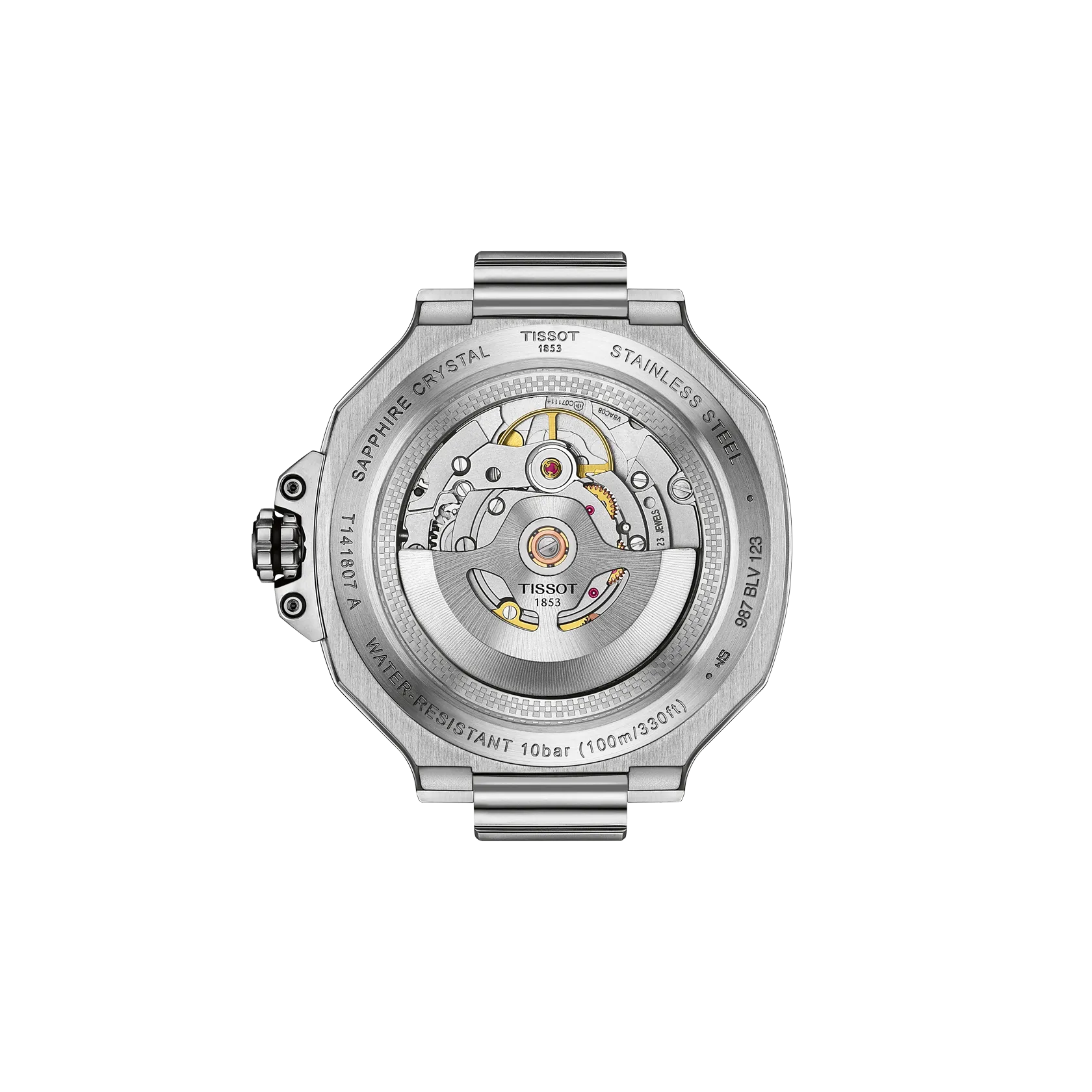 TISSOT T-RACE POWERMATIC 80 41MM — vista trasera