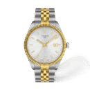 Tissot Ballade · Esfera plateado · correa gris, oro amarillo 1n14 — packshot oficial Tissot