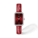 Tissot SRV 30mm · Esfera rojo · correa cuero — packshot oficial Tissot