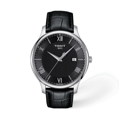 Tradition piel negra — packshot oficial Tissot