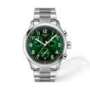 TISSOT Chrono L 42mm · Esfera verde · correa acero — packshot oficial Tissot