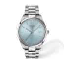 Tissot PR 100 40mm · Esfera azul hielo — packshot oficial Tissot