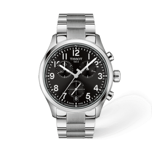 TISSOT Chrono L 42mm · Esfera negro · correa acero — packshot oficial Tissot