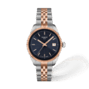 Tissot Ballade 34mm · Esfera azul · correa gris, oro rosa 5n — packshot oficial Tissot