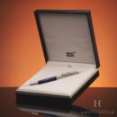 Rollerball Montblanc Meisterstück Solitaire Doué La Vuelta al Mundo en 80 Días en resina azul