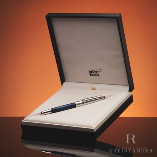 Rollerball Montblanc Meisterstück Solitaire Doué La Vuelta al Mundo en 80 Días en resina azul