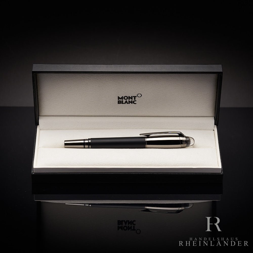 Rollerball fineliner Montblanc StarWalker Ultra Black Doué en resina negra mate con acabados rutenio