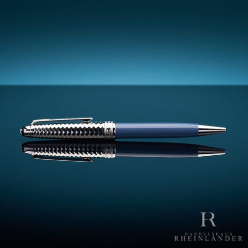 Bolígrafo Montblanc Meisterstück Solitaire Doué Glacier en azul hielo con capuchón grabado