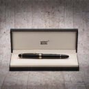 Pluma estilográfica Montblanc Meisterstück Le Grand 146 en resina negra con acabados chapados en oro