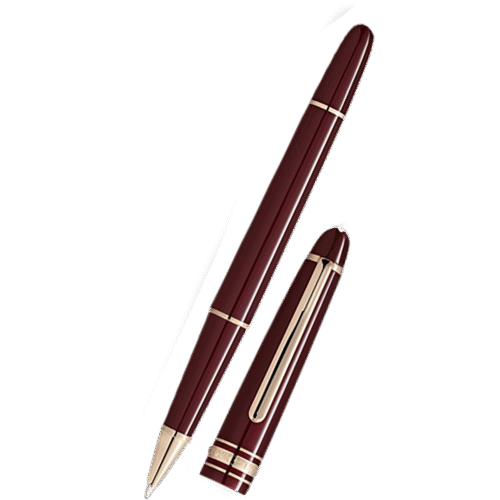 Montblanc 163 Meisterstuck Rollerball Pen - Burgundy Red - Classique (2025 Release)