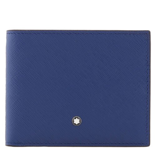 Sartorial Cartera 6 tarjetas Azul Montblanc piel