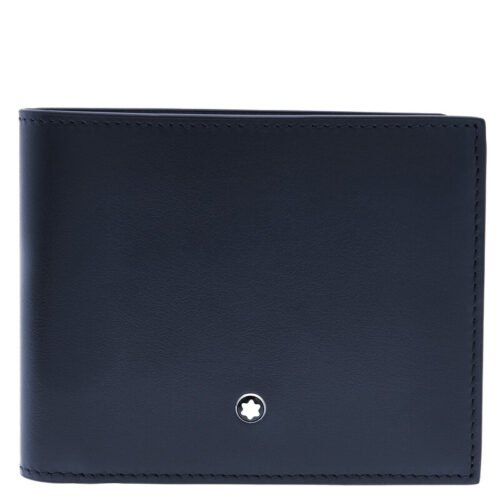 Cartera Montblanc Meisterstück 6 tarjetas azul marino piel