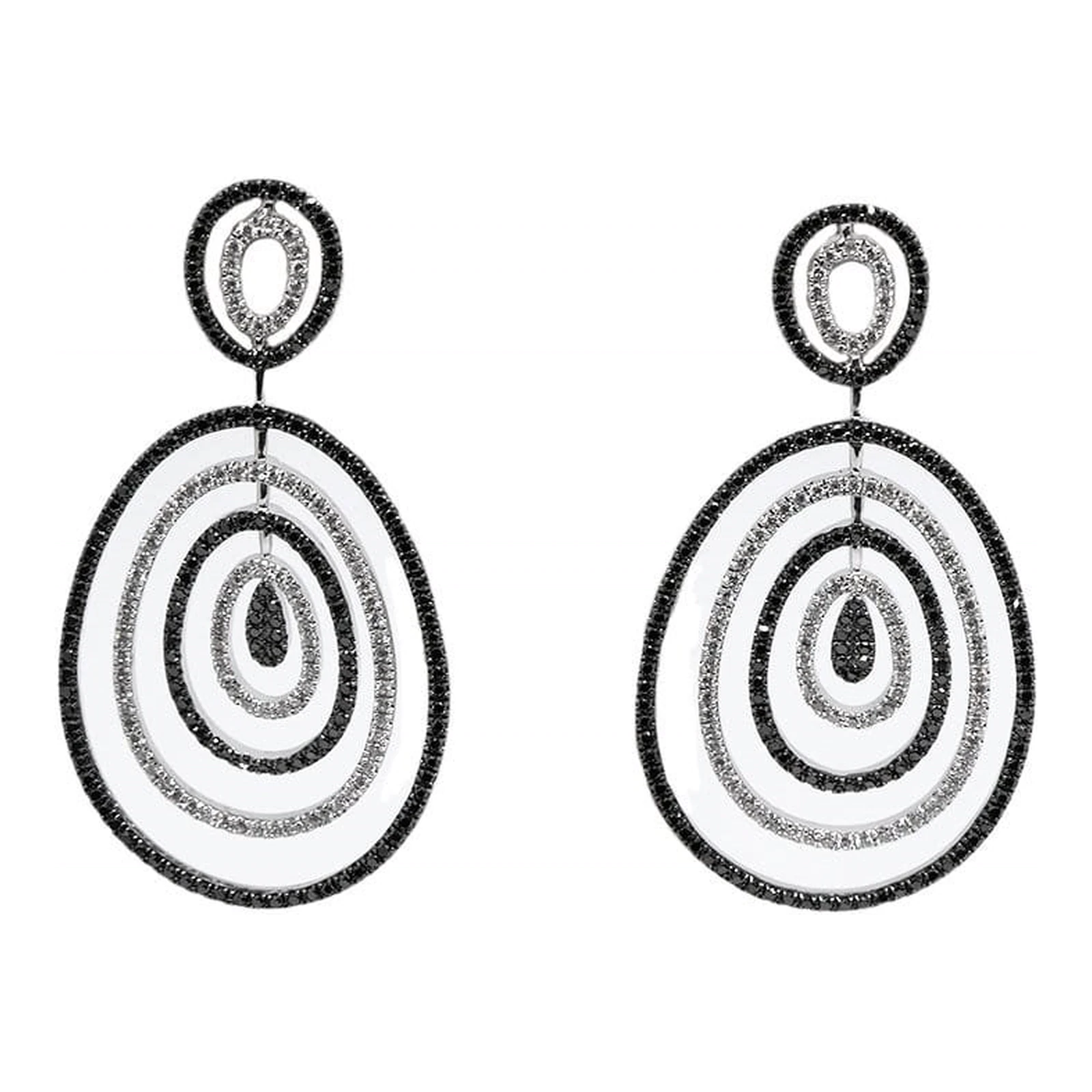 Pendientes oro blanco con diamantes