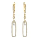 Pendientes Oro Amarillo 18kt con 144 Diamantes Naturales Talla SC 0.45ct HSI