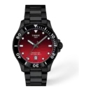 Tissot Seastar 1000 40mm · Esfera degradado rojo · correa negro