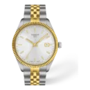 Tissot Ballade · Esfera plateado · correa gris, oro amarillo 1n14