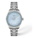 Tissot Ballade 34mm · Esfera azul hielo · correa gris