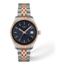 Tissot Ballade 34mm · Esfera azul · correa gris, oro rosa 5n