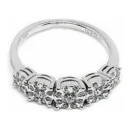 Sortija Oro Blanco con 5 Diamantes