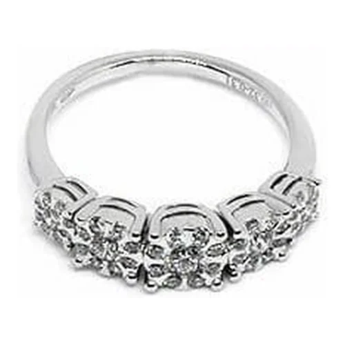 Sortija Oro Blanco con 5 Diamantes