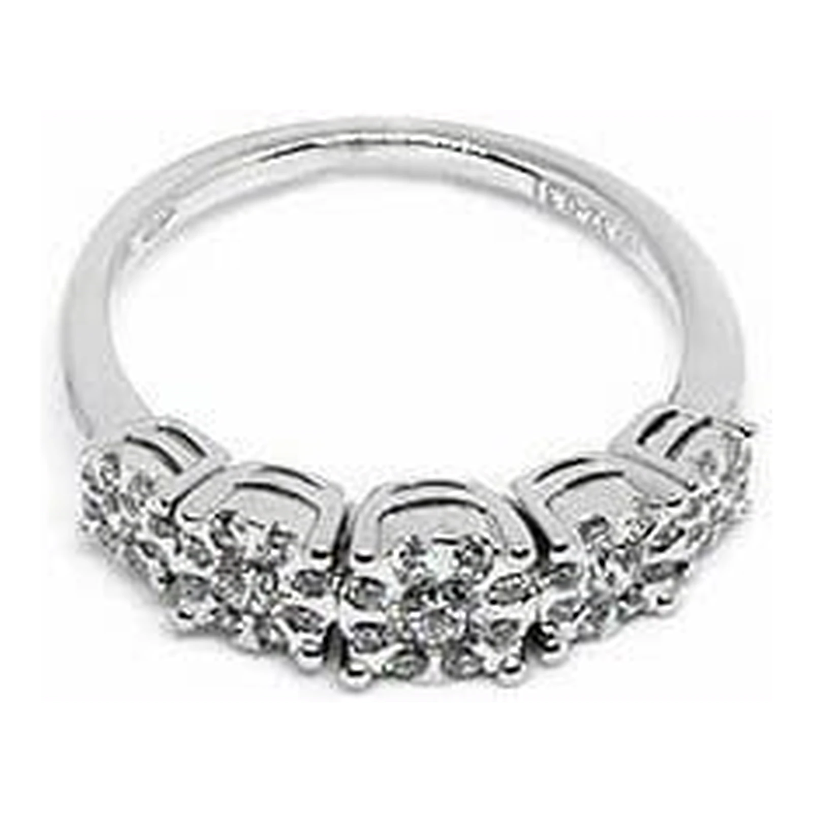 Sortija Oro Blanco con 5 Diamantes