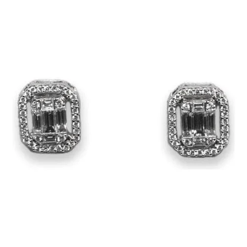 Pendientes Oro Blanco y Diamantes