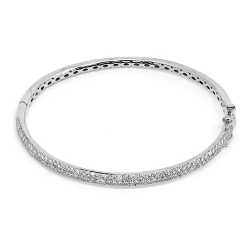 Pulsera Rígida Oro blanco Diamantes
