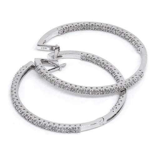 Criollas en Oro Blanco con Diamantes