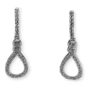 Pendientes Oro Blanco y Circonitas · Ref. 600