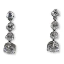 Pendientes Oro Blanco y Circonitas · Ref. 100