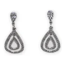 Pendientes Oro Blanco y Circonitas · Ref. 101