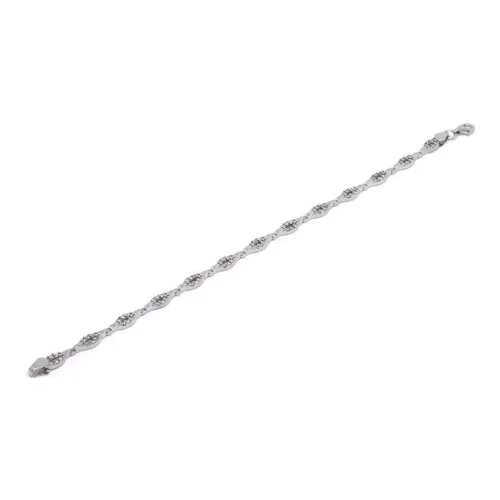 Pulsera Oro Blanco y Circonitas · Ref. 36