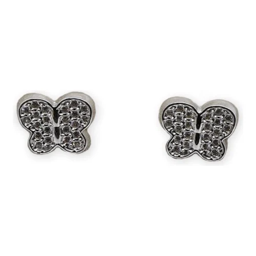 Pendientes Oro 18kt y Circonitas Mariposa