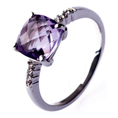 Sortija Oro 18kt con Amatista