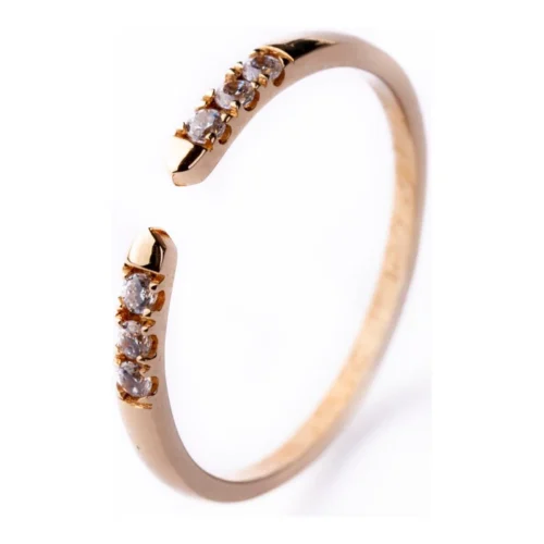 Anillo Oro 18kt con Circonitas · Ref. 51A