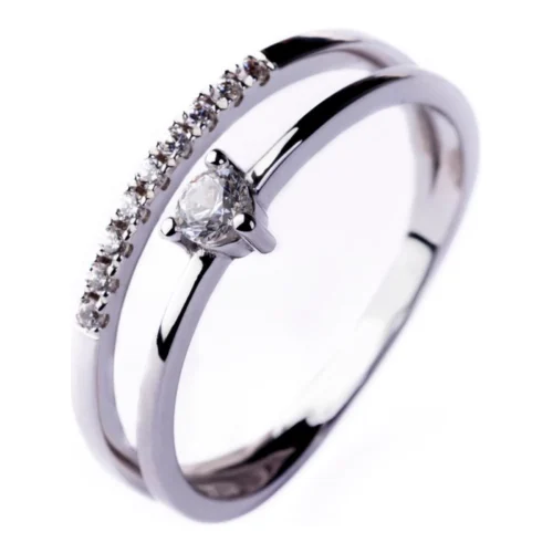 Anillo Oro 18kt con Circonitas · Ref. 1OB