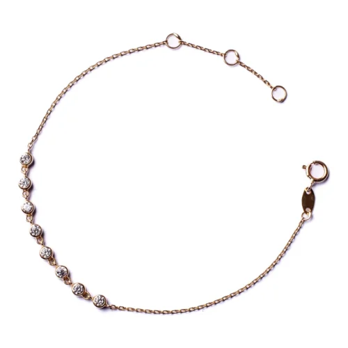 Pulsera Oro 18kt con 8 Circonitas