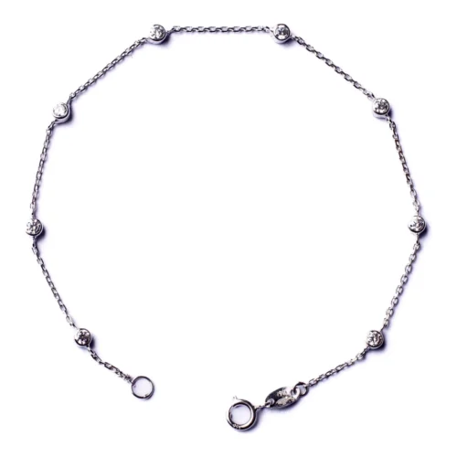 Pulsera Oro 18kt con 6 Chatones