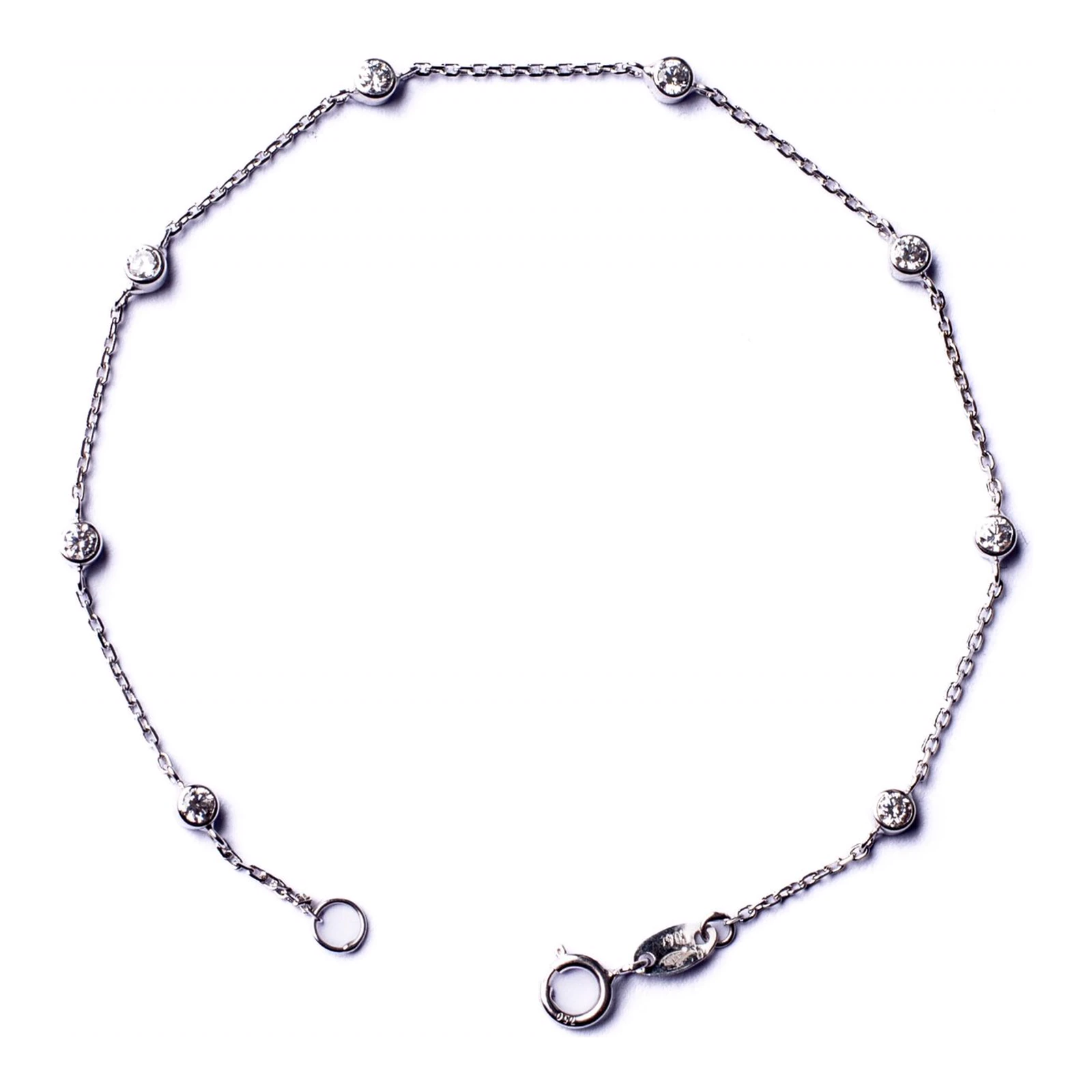 Pulsera Oro 18kt con 6 Chatones