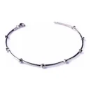 Pulsera Oro Blanco 18kt con 8 Chatones de Brillantes