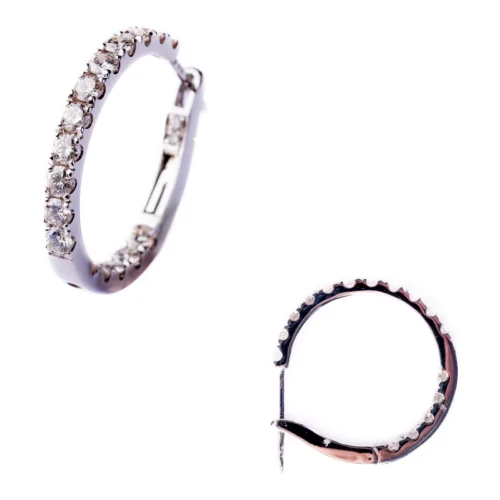 Criolla Oro Blanco 18kt con Brillantes · 1,36 ct